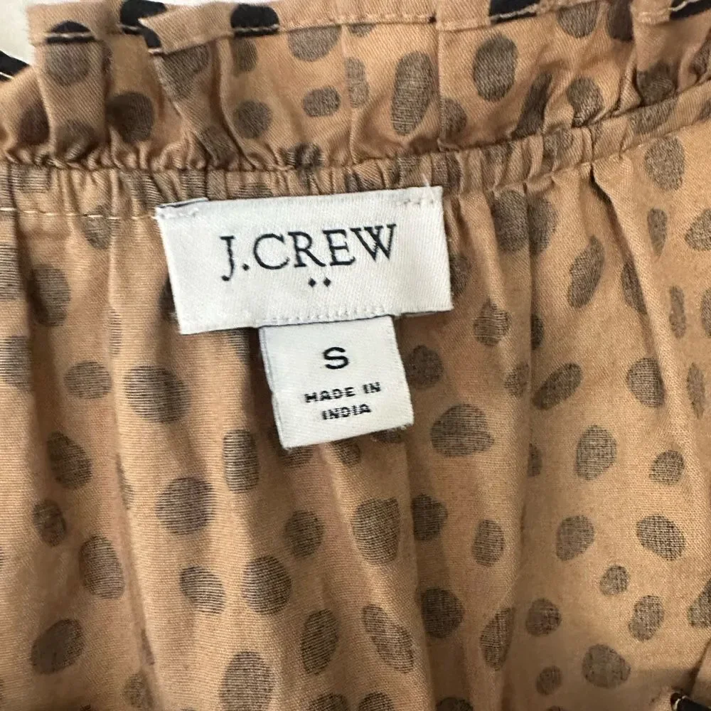 J. Crew Poplin Midi Polka Dot Dress S